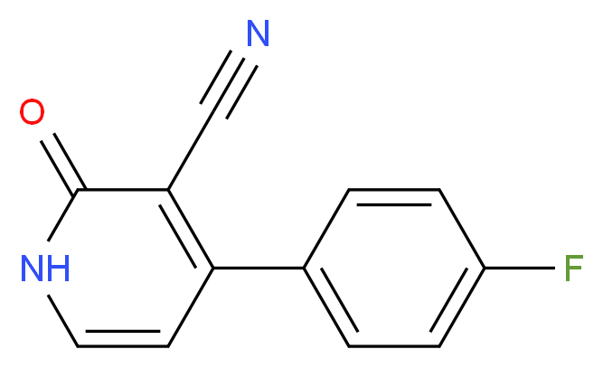4-(4-Fluorophenyl)-2-oxo-1,2-dihydropyridine-3-carbonitrile_分子结构_CAS_)