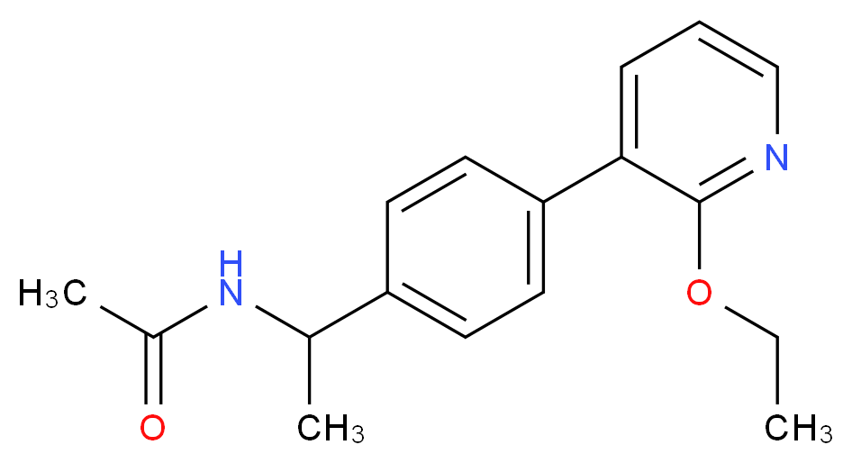 N-{1-[4-(2-ethoxypyridin-3-yl)phenyl]ethyl}acetamide_分子结构_CAS_)