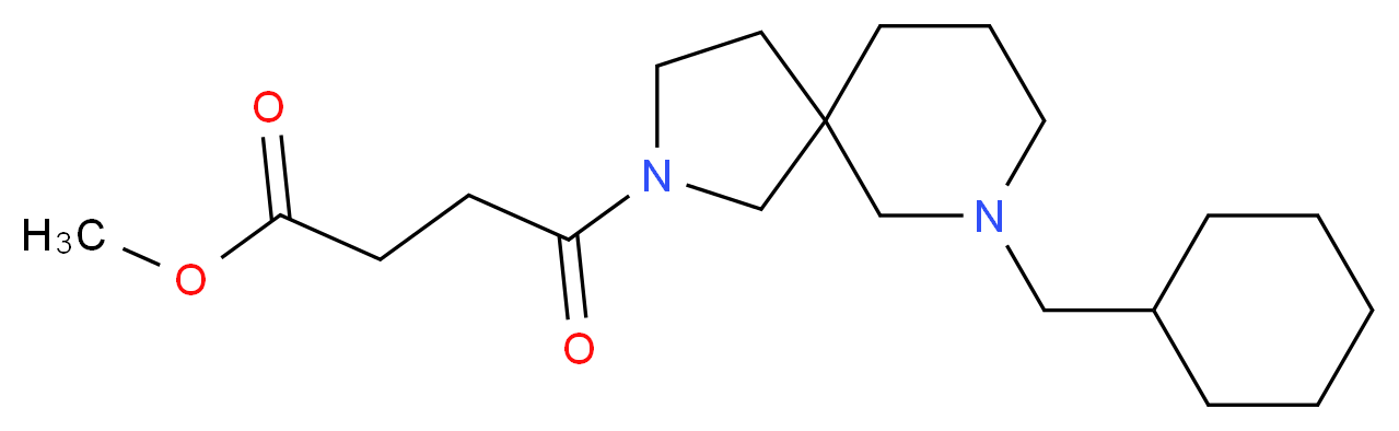 methyl 4-[7-(cyclohexylmethyl)-2,7-diazaspiro[4.5]dec-2-yl]-4-oxobutanoate_分子结构_CAS_)