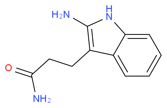 3-(2-amino-1H-indol-3-yl)propanamide_分子结构_CAS_20696-57-5