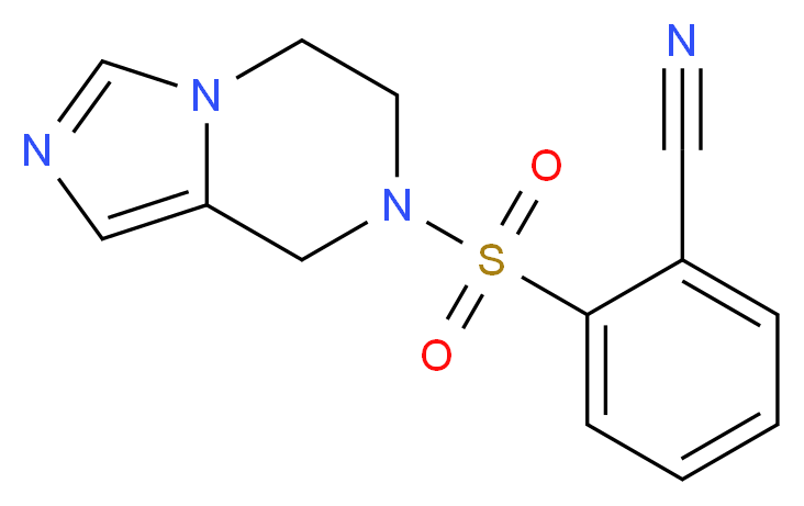 2-(5,6-dihydroimidazo[1,5-a]pyrazin-7(8H)-ylsulfonyl)benzonitrile_分子结构_CAS_)