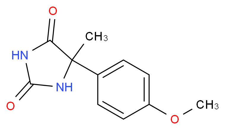 5-(4-Methoxy-phenyl)-5-methyl-imidazolidine-2,4-dione_分子结构_CAS_22927-78-2)