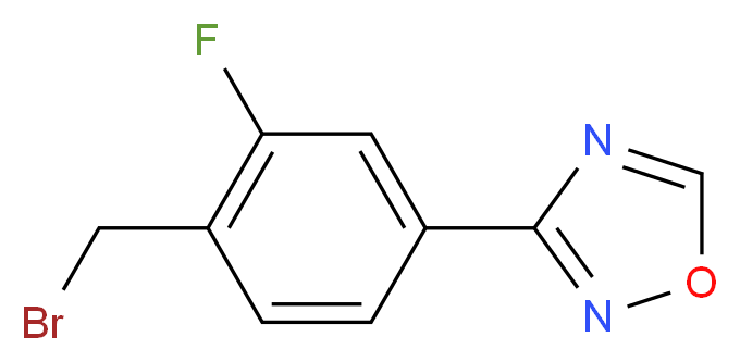 3-[4-(bromomethyl)-3-fluorophenyl]-1,2,4-oxadiazole_分子结构_CAS_1146699-64-0