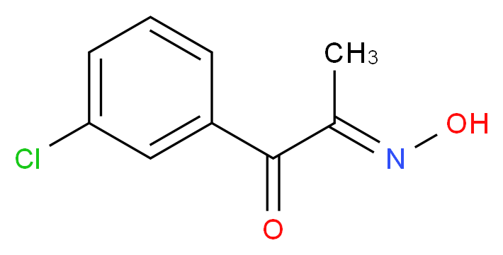 1-(3-Chlorophenyl)-1,2-propanedione 2-Oxime_分子结构_CAS_56472-71-0)