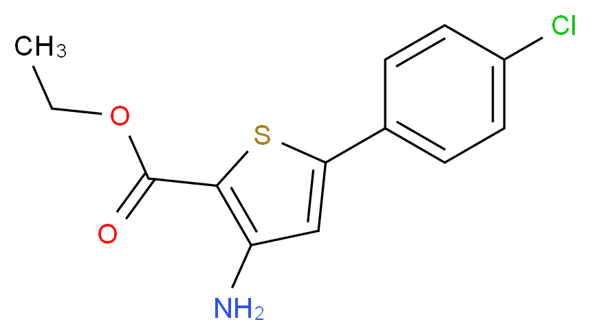 ethyl 3-amino-5-(4-chlorophenyl)thiophene-2-carboxylate_分子结构_CAS_91076-94-7