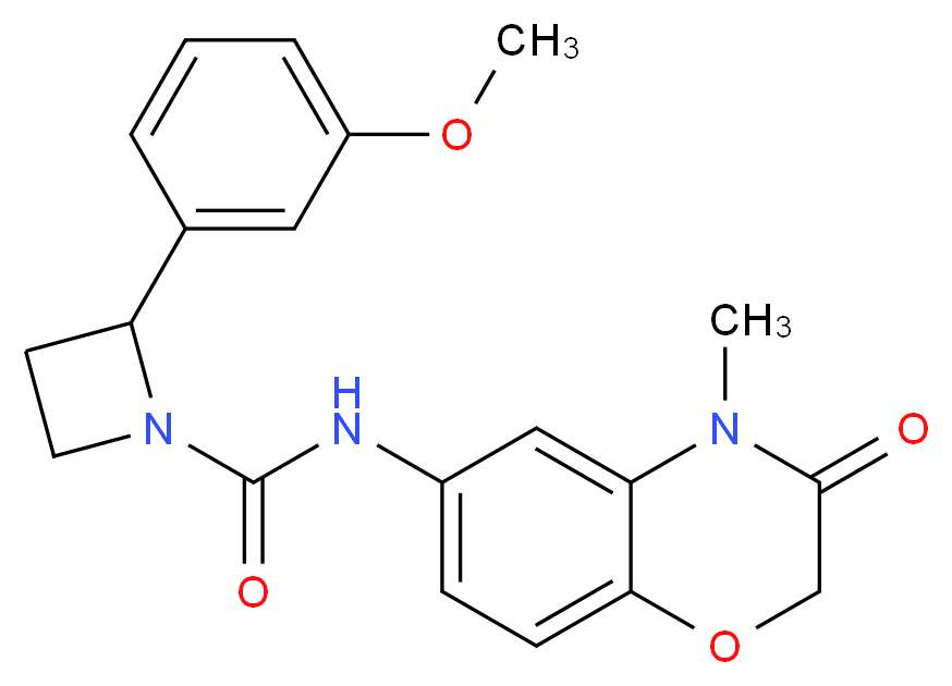 2-(3-methoxyphenyl)-N-(4-methyl-3-oxo-3,4-dihydro-2H-1,4-benzoxazin-6-yl)azetidine-1-carboxamide_分子结构_CAS_)