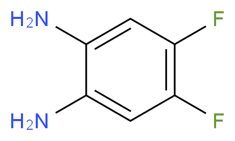 4,5-difluorobenzene-1,2-diamine_分子结构_CAS_76179-40-3