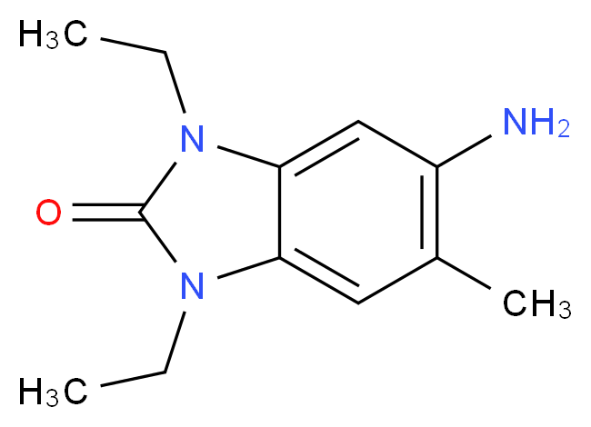 5-amino-1,3-diethyl-6-methyl-2,3-dihydro-1H-1,3-benzodiazol-2-one_分子结构_CAS_959240-87-0