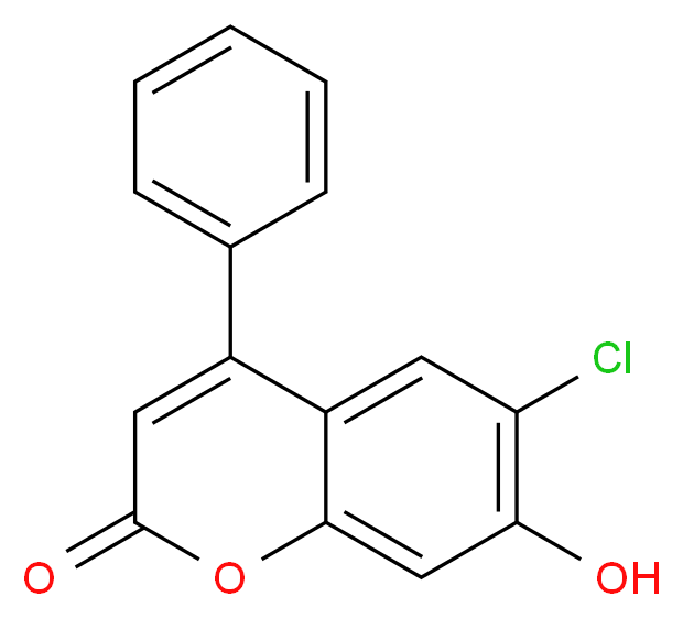 6-chloro-7-hydroxy-4-phenyl-2H-chromen-2-one_分子结构_CAS_53391-72-3