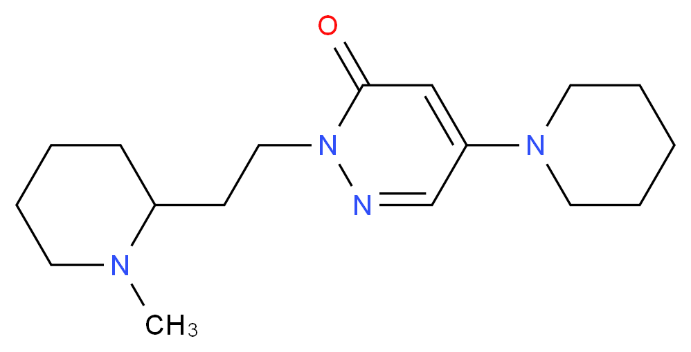 2-[2-(1-methylpiperidin-2-yl)ethyl]-5-piperidin-1-ylpyridazin-3(2H)-one_分子结构_CAS_)