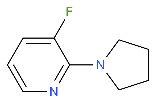 3-fluoro-2-(pyrrolidin-1-yl)pyridine_分子结构_CAS_1133115-40-8