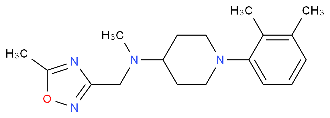 1-(2,3-dimethylphenyl)-N-methyl-N-[(5-methyl-1,2,4-oxadiazol-3-yl)methyl]piperidin-4-amine_分子结构_CAS_)