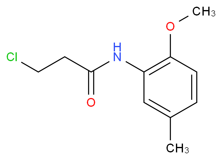 3-Chloro-N-(2-methoxy-5-methylphenyl)propanamide_分子结构_CAS_349122-20-9)