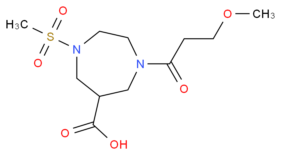 1-(3-methoxypropanoyl)-4-(methylsulfonyl)-1,4-diazepane-6-carboxylic acid_分子结构_CAS_)
