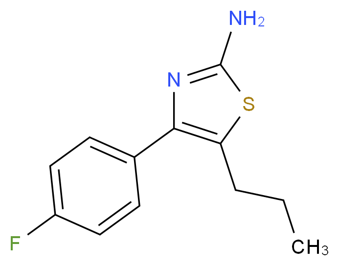 4-(4-fluorophenyl)-5-propyl-1,3-thiazol-2-amine_分子结构_CAS_915923-78-3