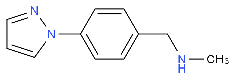 methyl({[4-(1H-pyrazol-1-yl)phenyl]methyl})amine_分子结构_CAS_866781-88-6