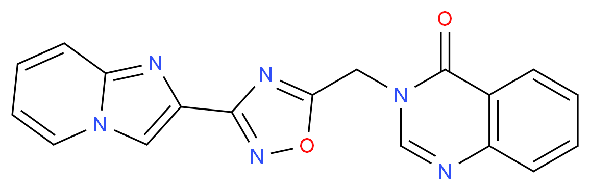 3-[(3-imidazo[1,2-a]pyridin-2-yl-1,2,4-oxadiazol-5-yl)methyl]-4(3H)-quinazolinone_分子结构_CAS_)
