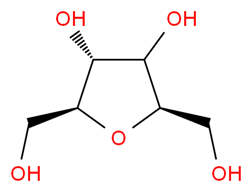 (2S,3R,5R)-2,5-bis(hydroxymethyl)oxolane-3,4-diol_分子结构_CAS_27826-73-9