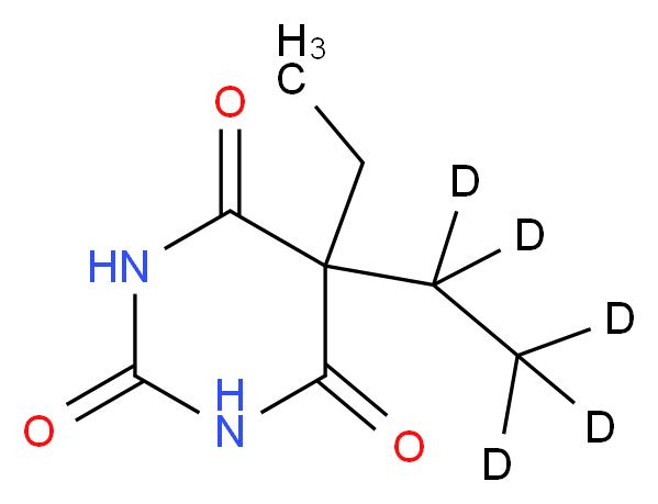 5-(<sup>2</sup>H<sub>5</sub>)ethyl-5-ethyl-1,3-diazinane-2,4,6-trione_分子结构_CAS_1189694-78-7