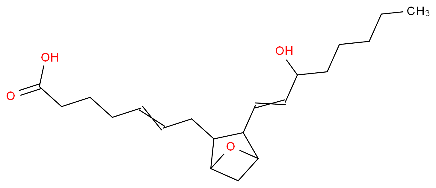 7-[3-(3-hydroxyoct-1-en-1-yl)-5-oxabicyclo[2.1.1]hexan-2-yl]hept-5-enoic acid_分子结构_CAS_74034-56-3