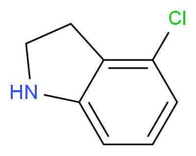 4-chloro-2,3-dihydro-1H-indole_分子结构_CAS_41910-64-9