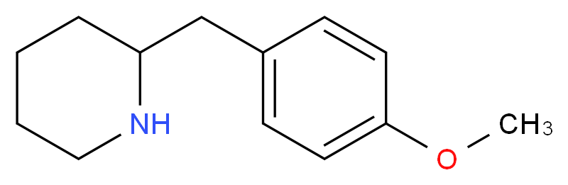 2-[(4-methoxyphenyl)methyl]piperidine_分子结构_CAS_63587-60-0