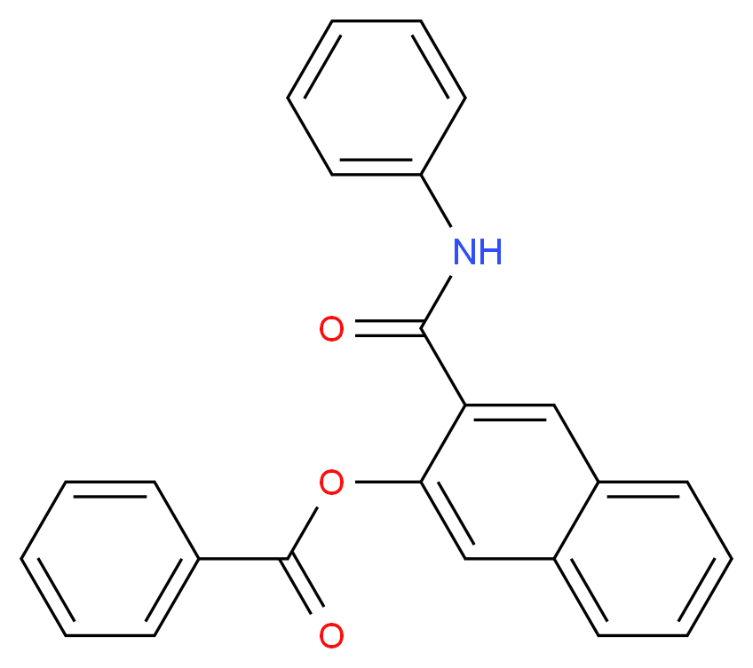 3-(phenylcarbamoyl)naphthalen-2-yl benzoate_分子结构_CAS_95490-30-5