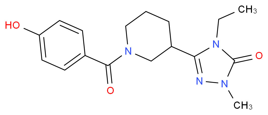 4-ethyl-5-[1-(4-hydroxybenzoyl)piperidin-3-yl]-2-methyl-2,4-dihydro-3H-1,2,4-triazol-3-one_分子结构_CAS_)