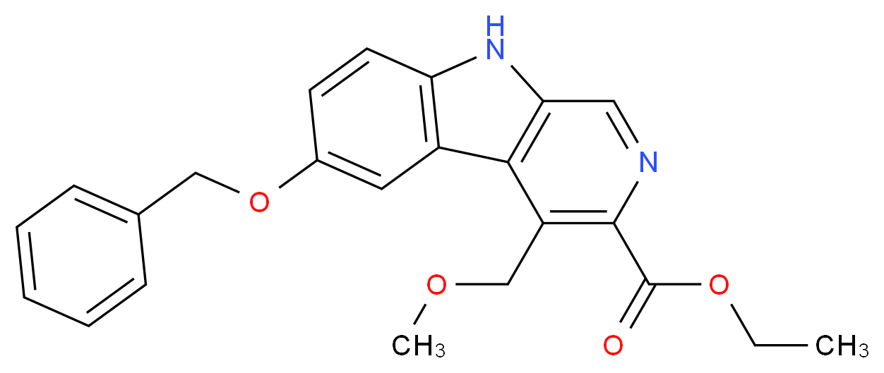 ethyl 6-(benzyloxy)-4-(methoxymethyl)-9H-pyrido[3,4-b]indole-3-carboxylate_分子结构_CAS_83910-44-5