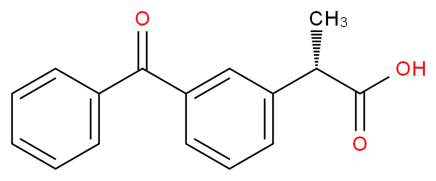 (2S)-2-(3-benzoylphenyl)propanoic acid_分子结构_CAS_22161-81-5