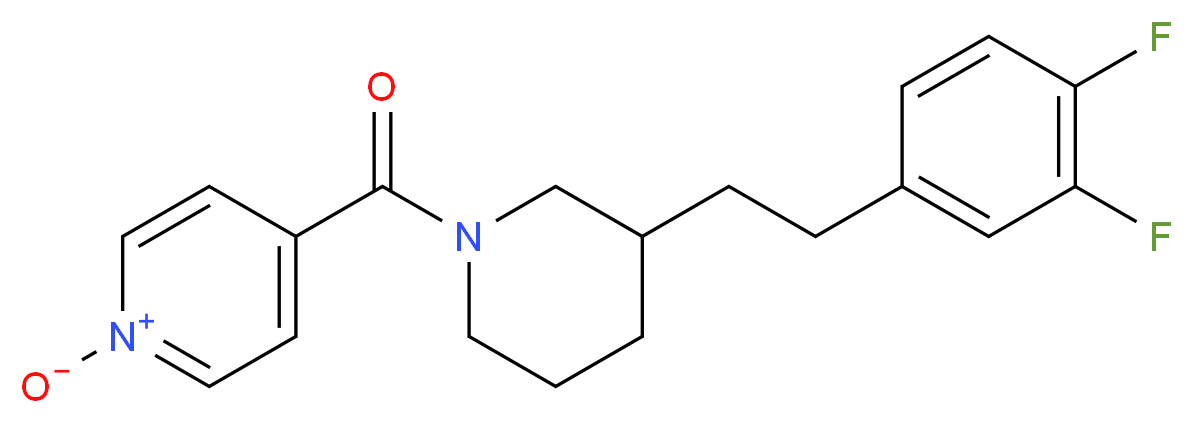 4-({3-[2-(3,4-difluorophenyl)ethyl]-1-piperidinyl}carbonyl)pyridine 1-oxide_分子结构_CAS_)