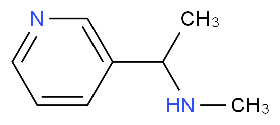 methyl[1-(pyridin-3-yl)ethyl]amine_分子结构_CAS_120741-33-5