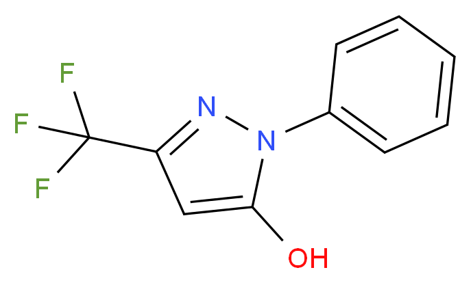 2-Phenyl-5-trifluoromethyl-2H-pyrazol-3-ol_分子结构_CAS_96145-98-1)