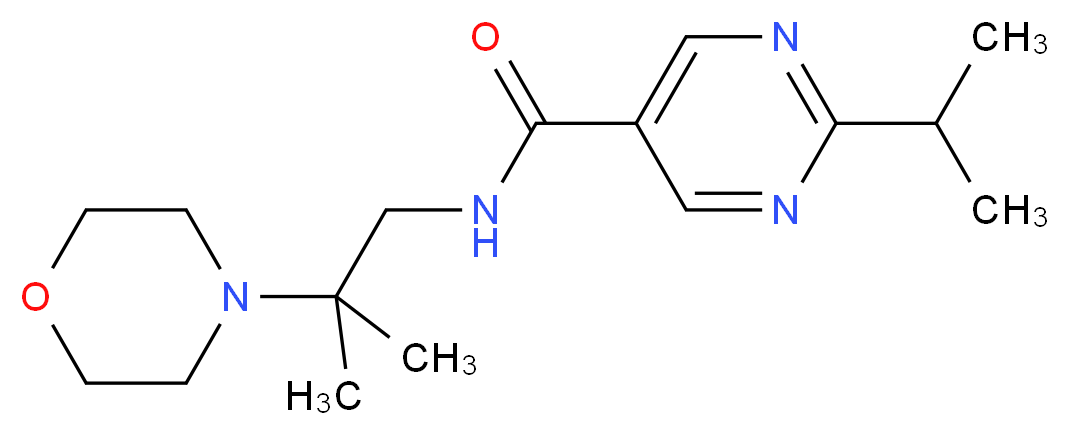 2-isopropyl-N-(2-methyl-2-morpholin-4-ylpropyl)pyrimidine-5-carboxamide_分子结构_CAS_)