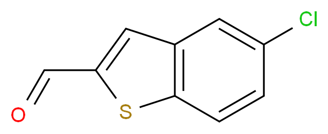 5-chloro-1-benzothiophene-2-carbaldehyde_分子结构_CAS_28540-51-4