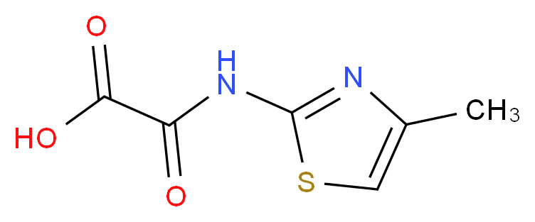 [(4-methyl-1,3-thiazol-2-yl)amino](oxo)acetic acid_分子结构_CAS_82514-68-9)