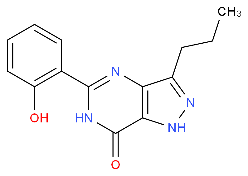 5-(2-hydroxyphenyl)-3-propyl-1H,6H,7H-pyrazolo[4,3-d]pyrimidin-7-one_分子结构_CAS_1159977-45-3