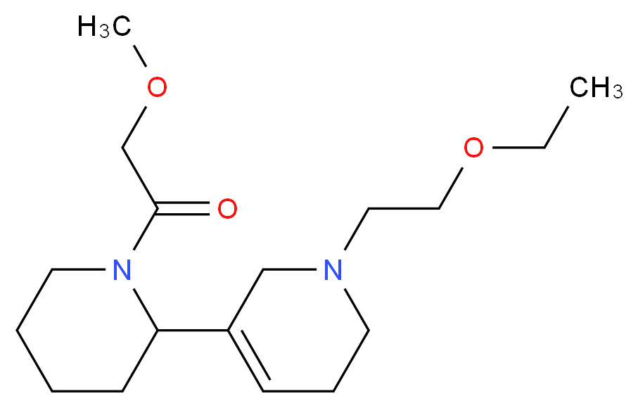 1-(2-ethoxyethyl)-5-[1-(methoxyacetyl)piperidin-2-yl]-1,2,3,6-tetrahydropyridine_分子结构_CAS_)