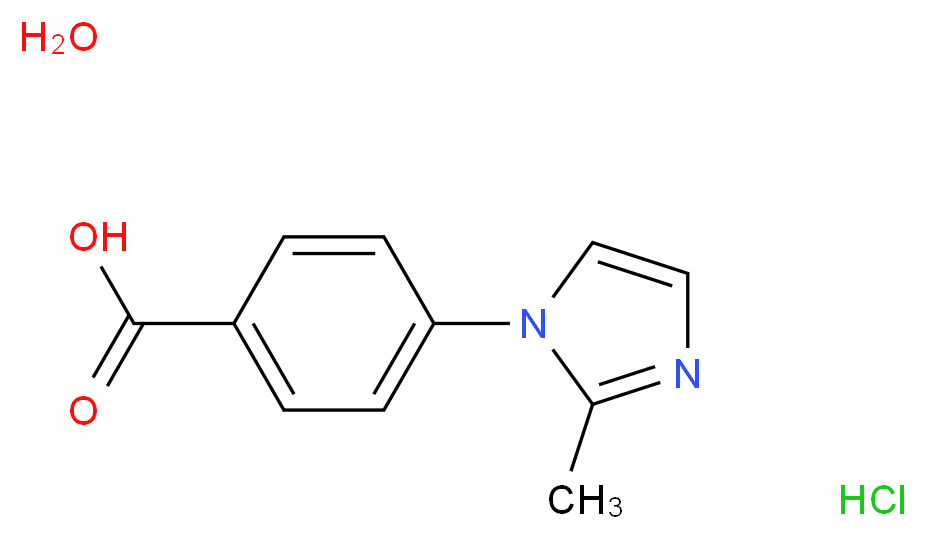 4-(2-Methyl-1H-imidazol-1-yl)benzoic acid hydrochloride hydrate_分子结构_CAS_921938-78-5)