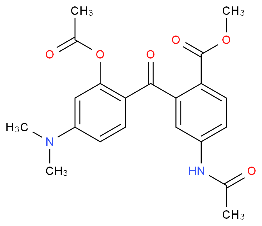 5'-Acetamido-2-acetoxy-4-dimethylamino-2'-methoxycarbonylbenzophenone_分子结构_CAS_351421-18-6)