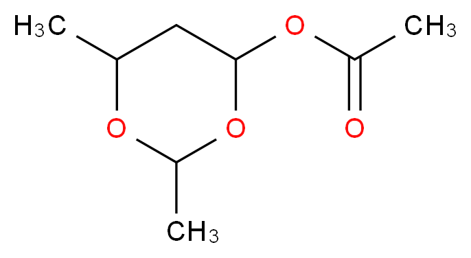 2,6-dimethyl-1,3-dioxan-4-yl acetate_分子结构_CAS_828-00-2