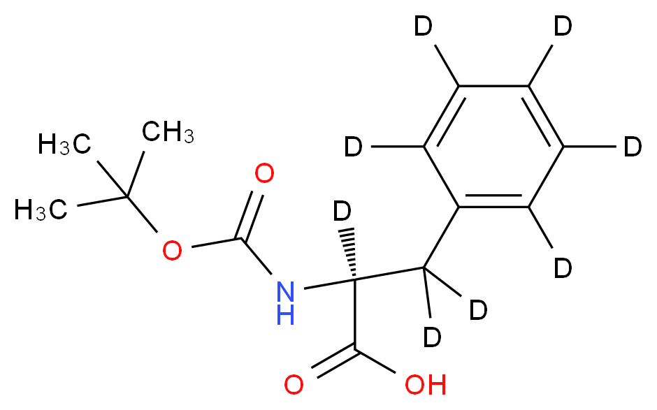 Boc-Phe-OH-phenyl-d5-2,3,3-d3_分子结构_CAS_106881-07-6)