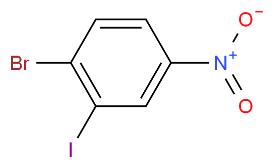1-bromo-2-iodo-4-nitrobenzene_分子结构_CAS_63037-63-8