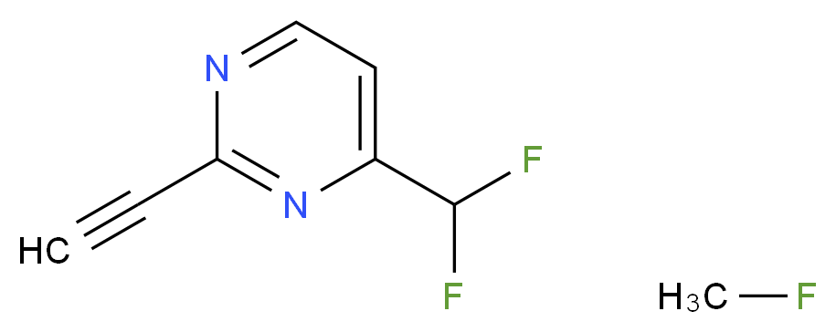 4-(difluoromethyl)-2-ethynylpyrimidine; fluoromethane_分子结构_CAS_1196153-69-1