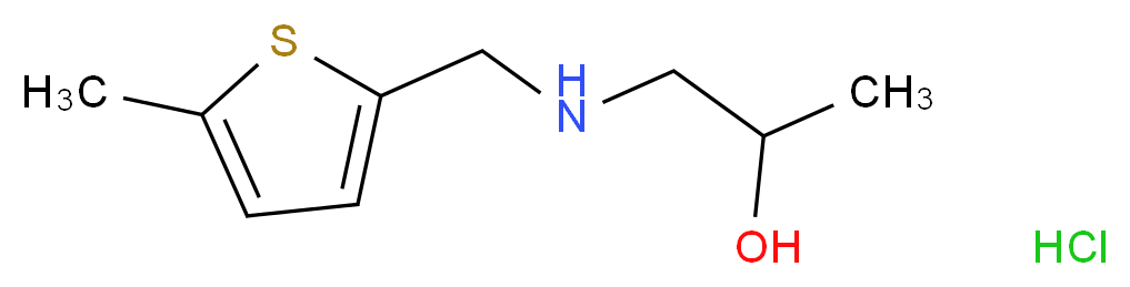 1-[(5-Methyl-thiophen-2-ylmethyl)-amino]-propan-2-ol hydrochloride_分子结构_CAS_)