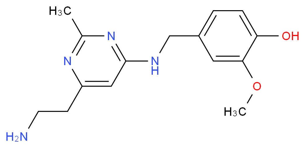 4-({[6-(2-aminoethyl)-2-methylpyrimidin-4-yl]amino}methyl)-2-methoxyphenol_分子结构_CAS_)