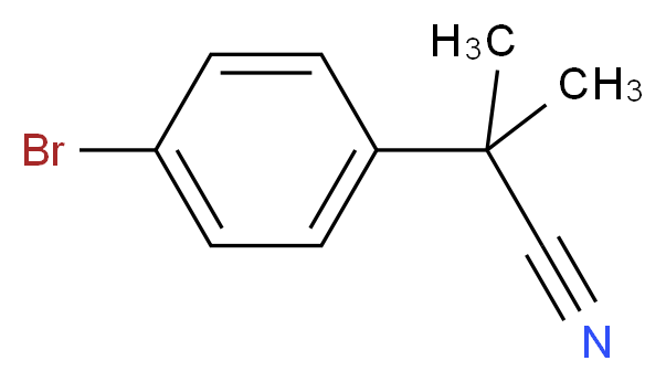 2-(4-bromophenyl)-2-methylpropanenitrile_分子结构_CAS_101184-73-0