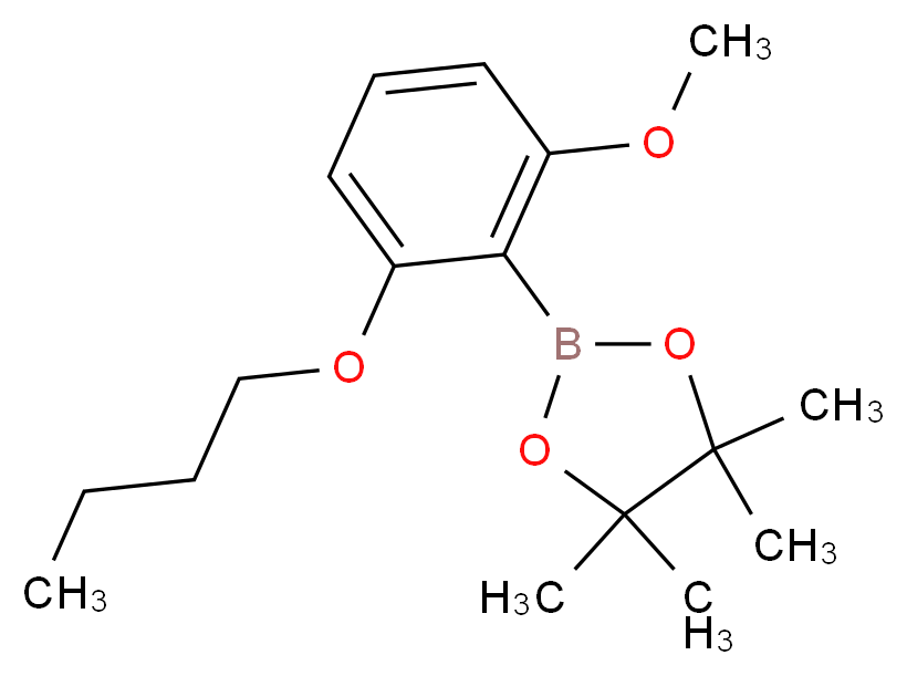 2-(n-Butoxy)-6-methoxyphenylboronic acid pinacol ester_分子结构_CAS_1204580-83-5)