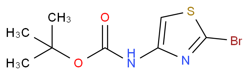 tert-butyl N-(2-bromo-1,3-thiazol-4-yl)carbamate_分子结构_CAS_)