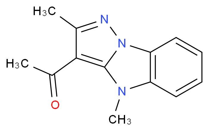 1-{4,7-dimethyl-2,3,7-triazatricyclo[6.4.0.0<sup>2</sup>,<sup>6</sup>]dodeca-1(12),3,5,8,10-pentaen-5-yl}ethan-1-one_分子结构_CAS_75380-54-0